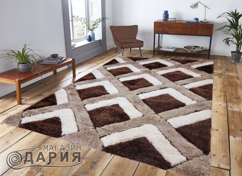 Тъкан килим 3D SHAGGY GRANDE 400 brown